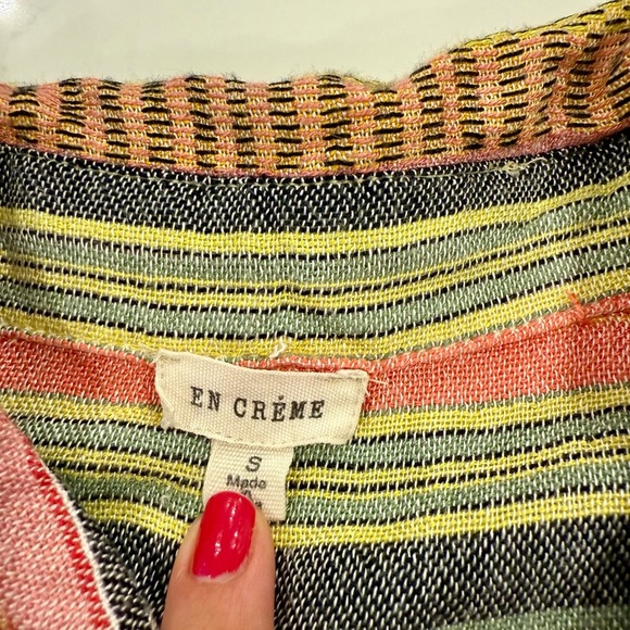 VICI Collection Camille Striped Woven Button Down Top Multicolor - Picture 8 of 14